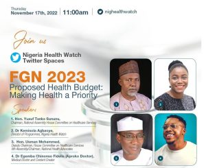 PAS supports Nigeria Health Watch, WRTHY, and BudgIT to hold twitter spaces on the 2023 health budget