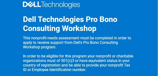 Dell Technologies Pro Bono Consulting Workshop