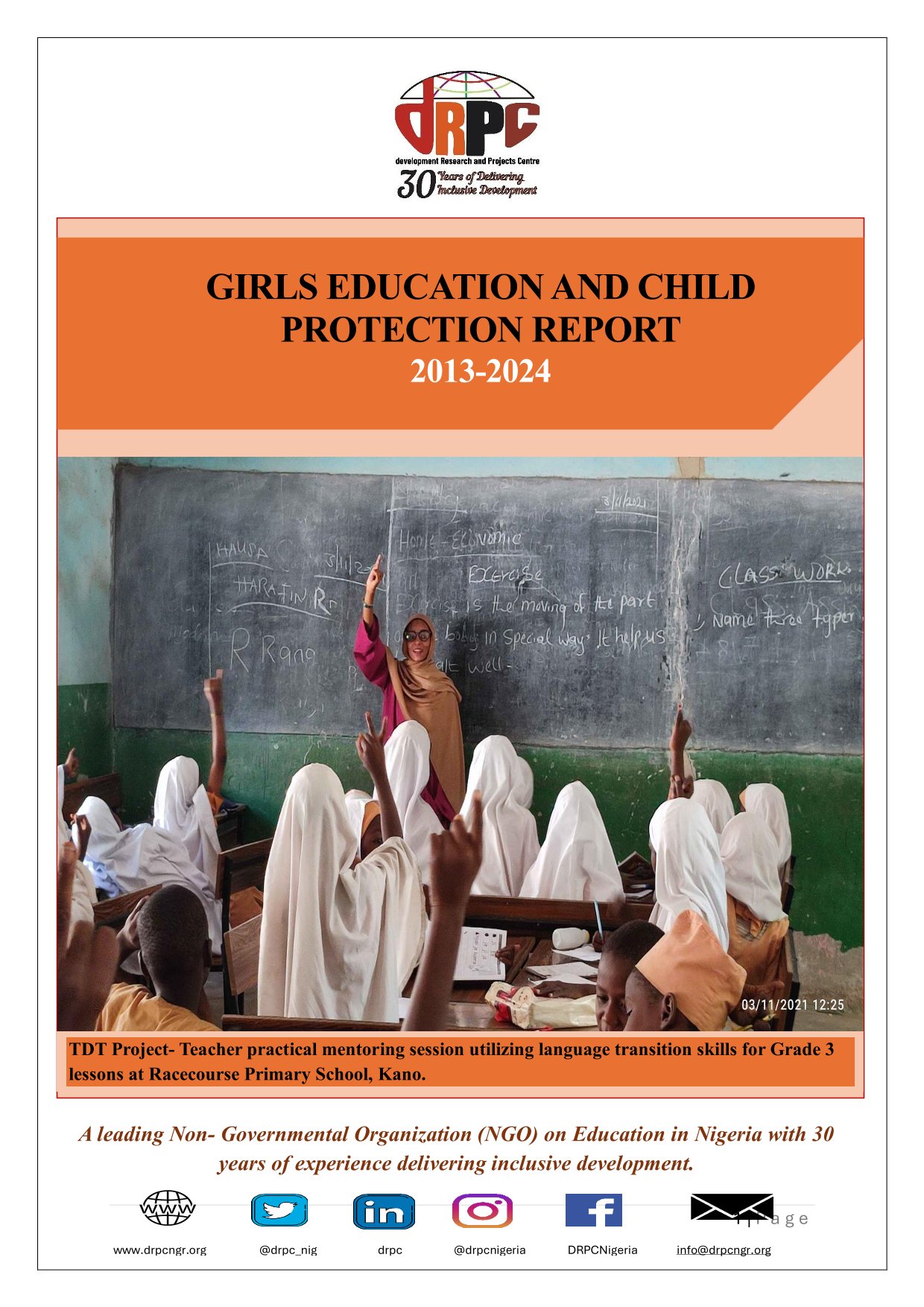 Girls Education and Child Protection Report