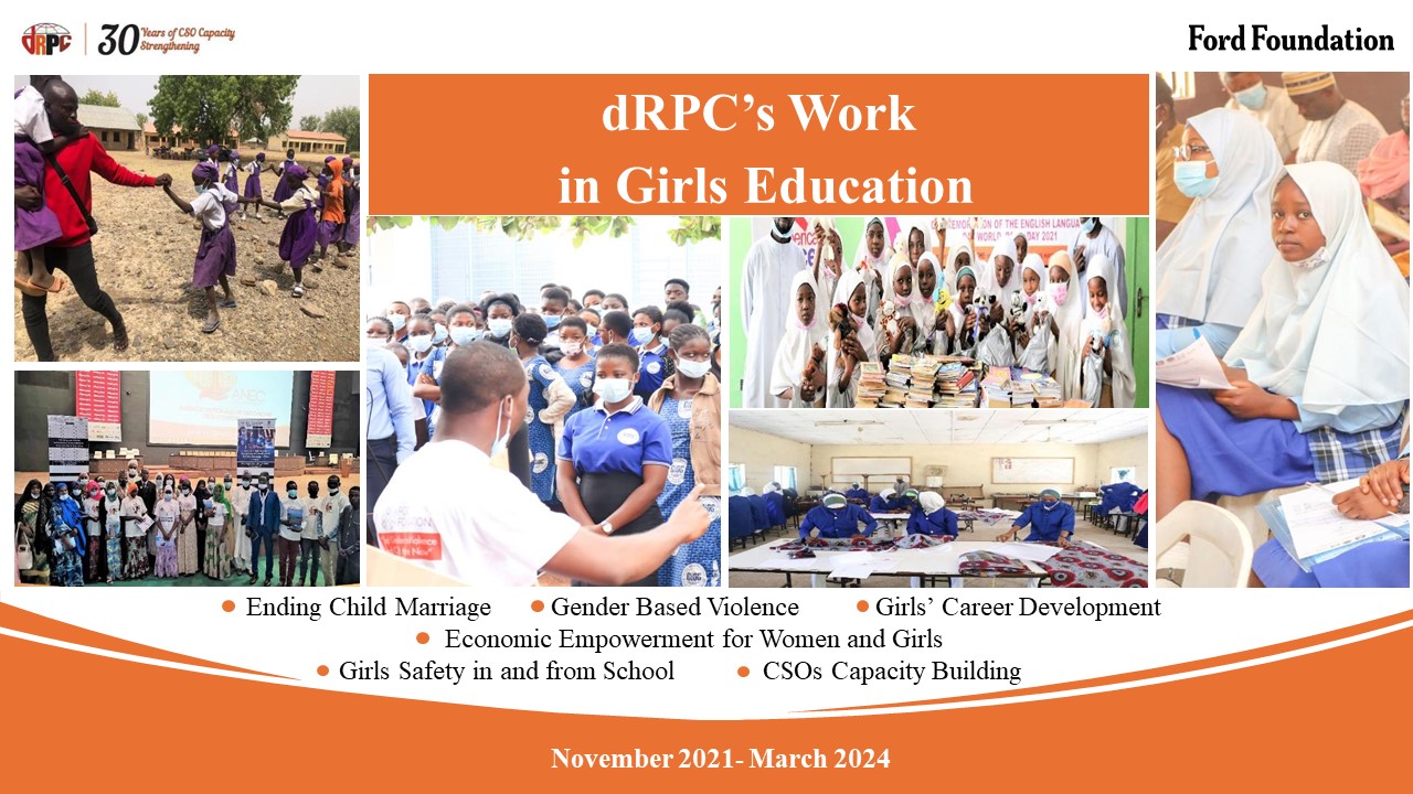 dRPC’s Work  in Girls Education