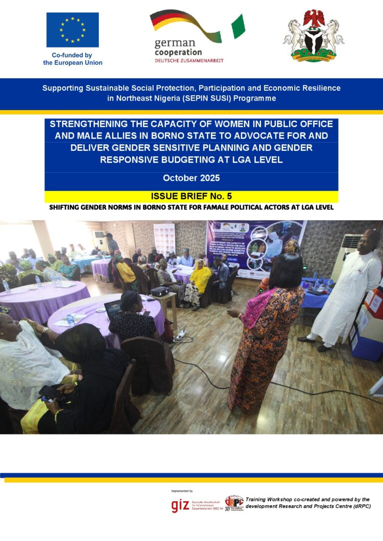 Strengthening the Capacity of Women in Public Office and Male Allies in Borno State to Advocate for and  Deliver Gender Sensitive Planning and Gender  Responsive Budgeting at LGA Level  October 2025